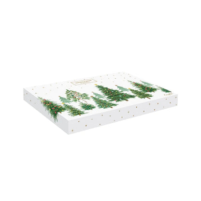 EASY LIFE piatto da portata in porcellana Festive Trees 35x23 cm con decorazioni natalizie