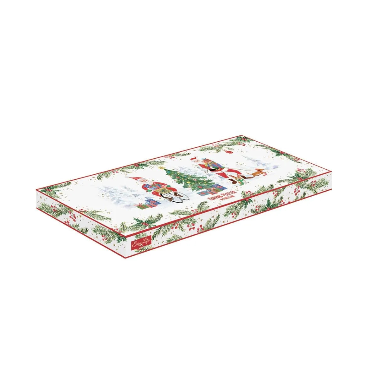 EASY LIFE Piatto da Portata Joyful Santa ceramica multicolore - Design italiano Stilmobili