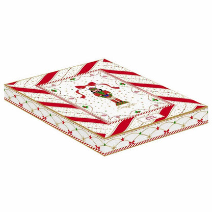 Easy Life piatto da portata natale forma albero porcellana rosso bianco schiaccianoci