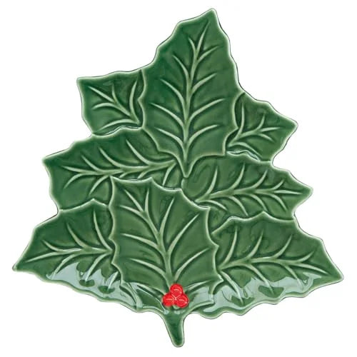 Easy Life piatto da portata albero Natale ceramica bianca