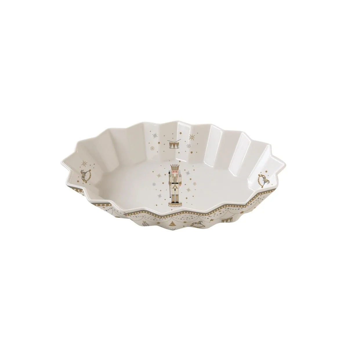 Easy Life Piatto Ovale Natale ceramica design italiano