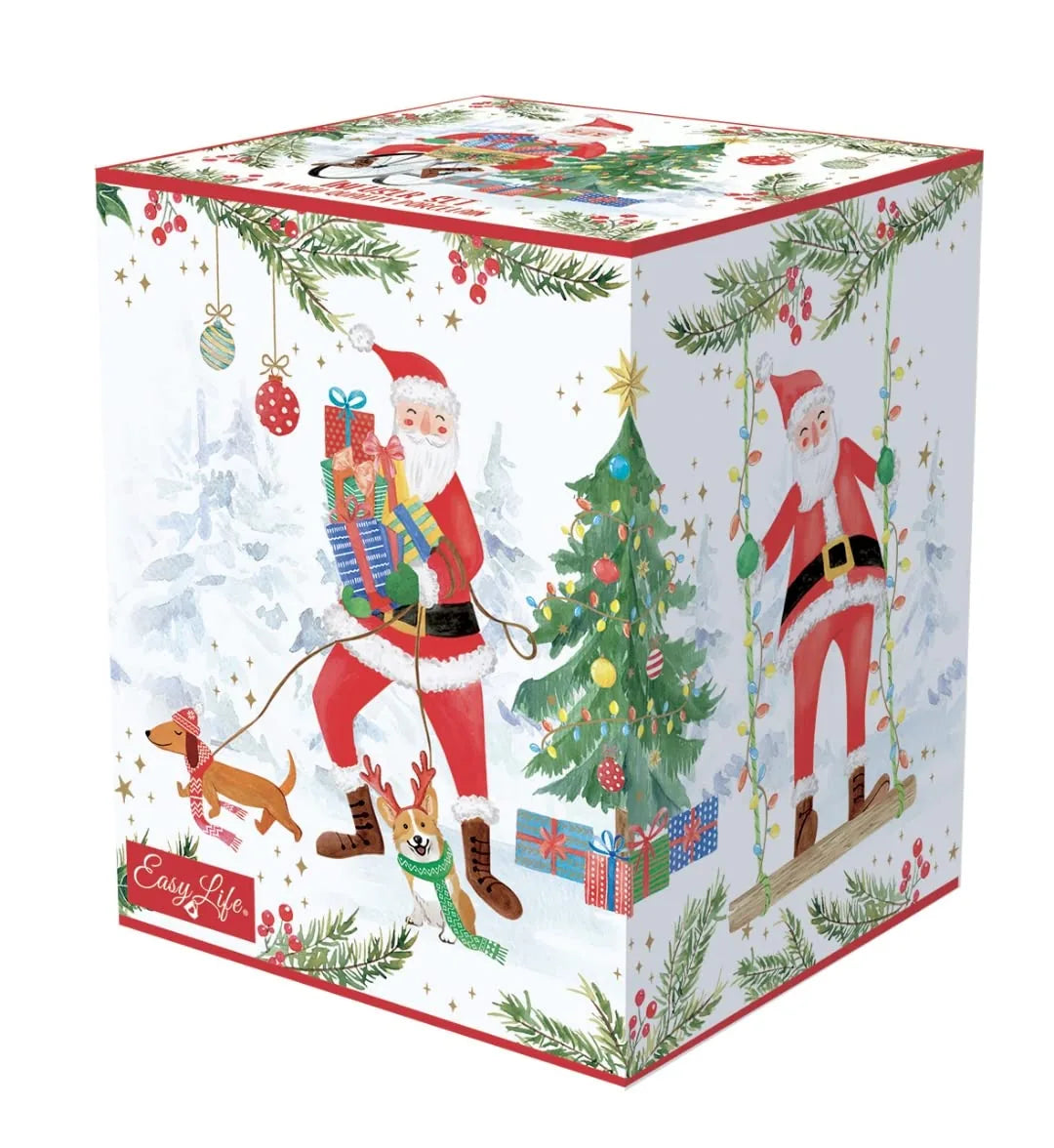Easy Life Infusiera Natale ceramica multicolore con piastrella