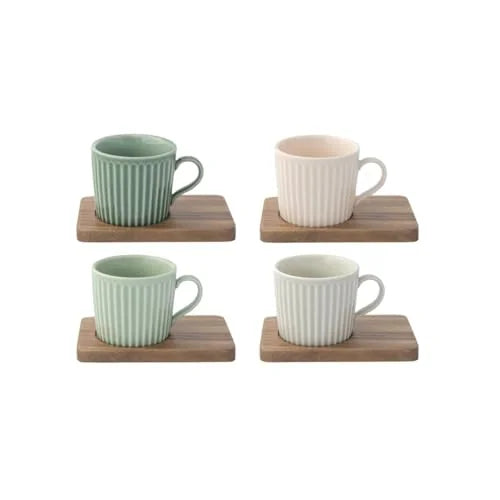 Easy Life set 4 tazze da caffè in ceramica multicolore - Stilmobili