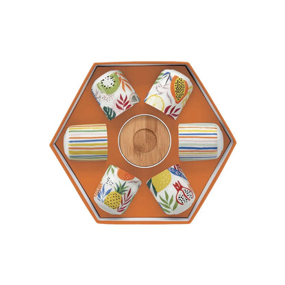 Easy Life Set 6 Tazze da Caffè in ceramica - Collezione Design