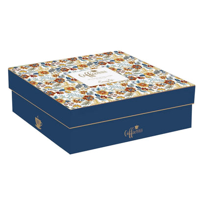Easy Life Set 6 tazze caffè Paisley Abundance ceramica con piattini