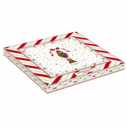 Easy Life Vassoio Natale Nutcracker Twist porcellana 25x25 cm stampa Schiaccianoci