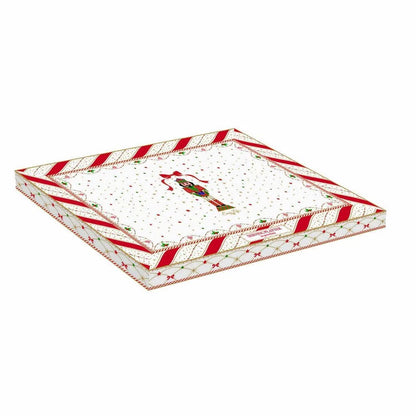 Easy Life Vassoio Natale Schiaccianoci Nutcracker Twist porcellana 36x24 cm