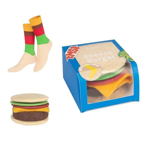 Eat My Socks calzini Cheeseburger multicolore 36-45 con packaging riciclato