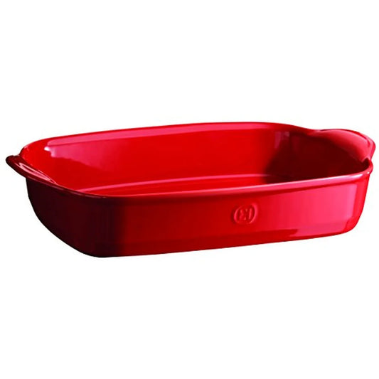 Emile Henry teglia da forno in ceramica rossa con manici eleganti