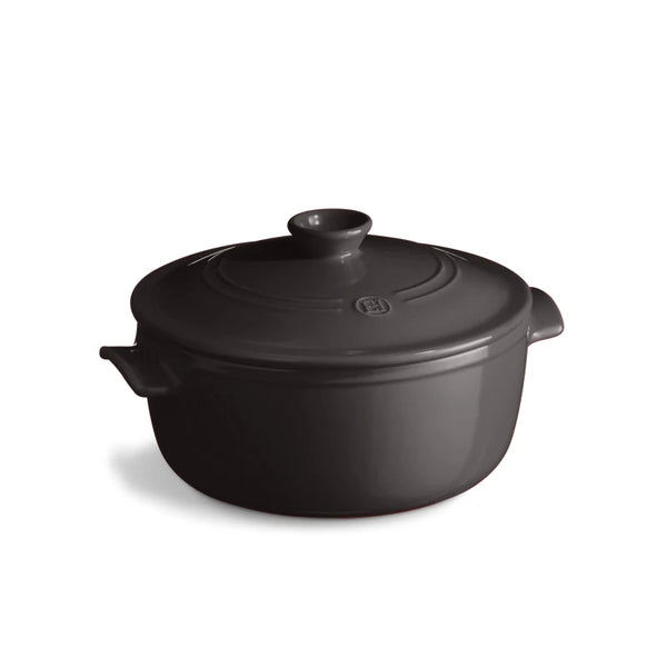 Emile Henry 658164 - Round Saucepan, 4 l, Color: Slate — Emile Henry