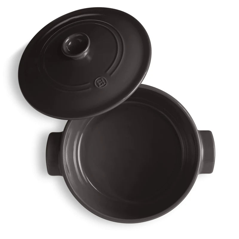 Emile Henry 658164 - Round Saucepan, 4 l, Color: Slate