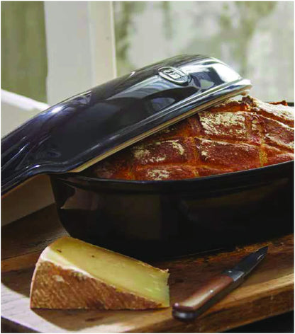 Emile Henry stampo pane ceramica nera carbonio Made in France