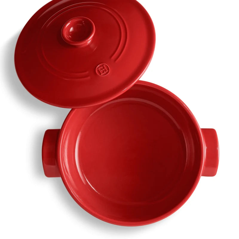 Emile Henry Cocotte Tonda Tegame Ceramica Marsala dettaglio ceramica