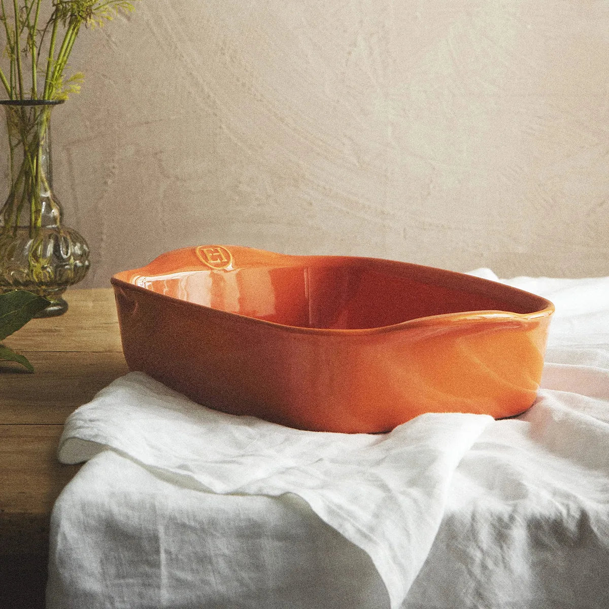 Emile Henry pirofila quadrata Toscana ceramica HR 28x23 cm