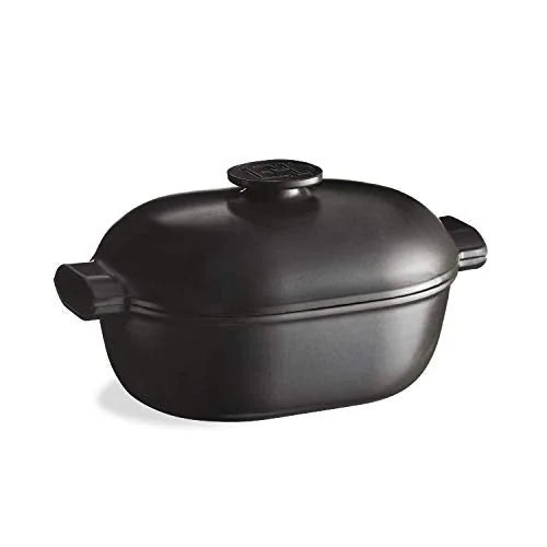 Emile Henry casseruola ovale 4,5L ceramica ardesia 36,5x24,2 cm