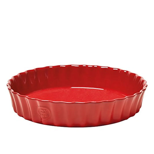 Emile Henry Tortiera Alta in ceramica Grand Cru 24 cm con scanalature interne