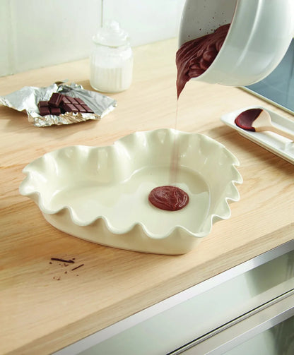 Emile Henry stampo cuore in ceramica rosso per dolci e torte