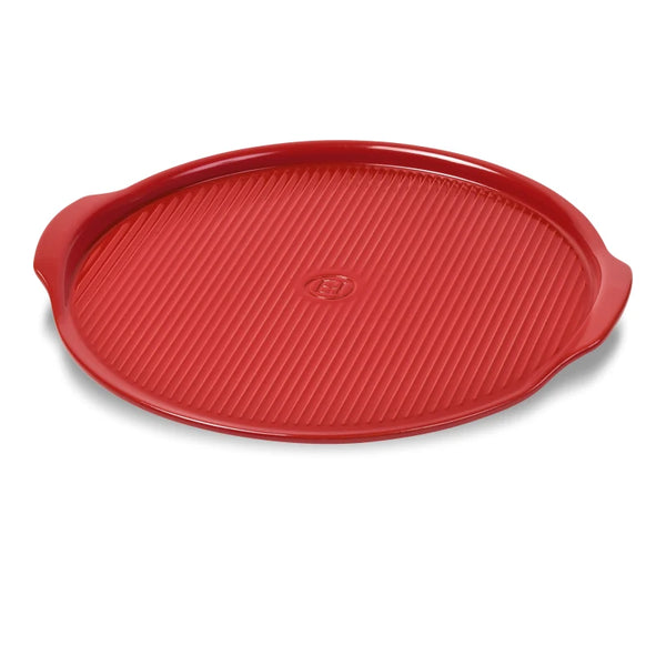 Emile Henry - BBQ Pizza Plate 37cm Poppy — Emile Henry