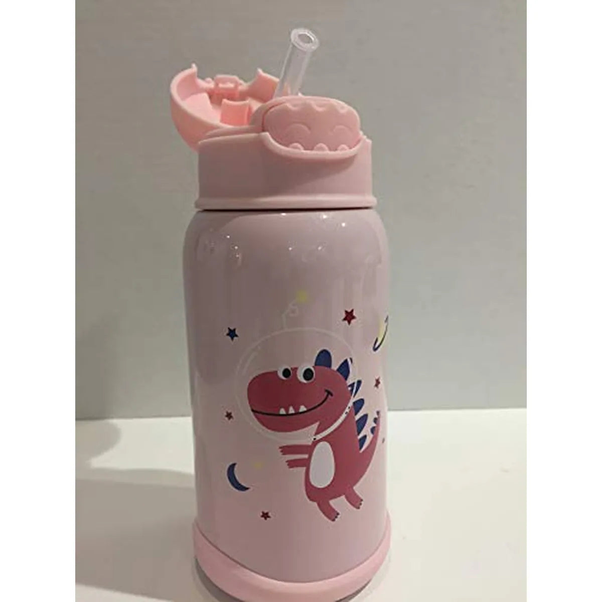 Evviva bottiglia termica acciaio con cannuccia silicone rosa