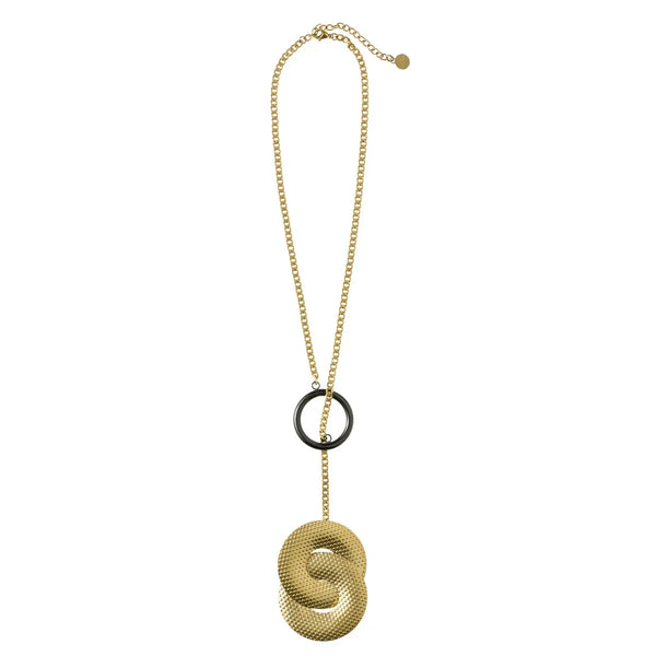 Alessi — Acta ESA01 ESA01 1 | Collana in acciaio PVD oro Salmistraro — Alessi