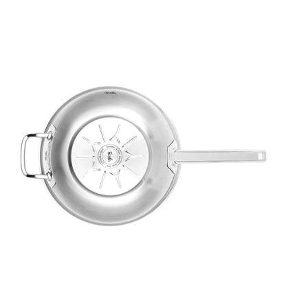 Fissler Padella Wok 4.1L 30cm acciaio inox 18/10 argentato