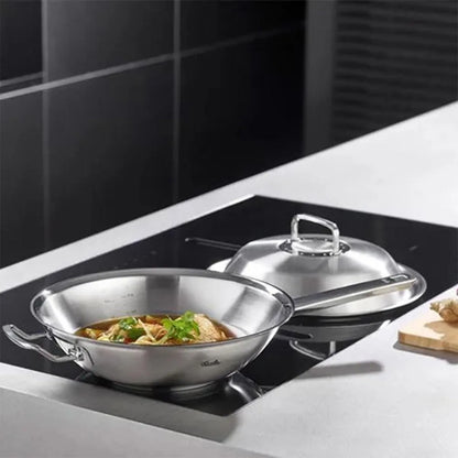 Fissler Padella Wok 4.1L 30cm acciaio inox 18/10 argentato
