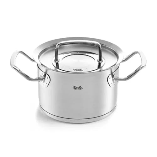 Fissler pentola acciaio inox 16L argento con coperchio metallo - design tedesco