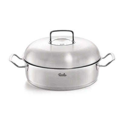 Fissler Rostiera in Acciaio Inox 4.8L 28cm argentato, prodotto tedesco per tutti i piani cottura