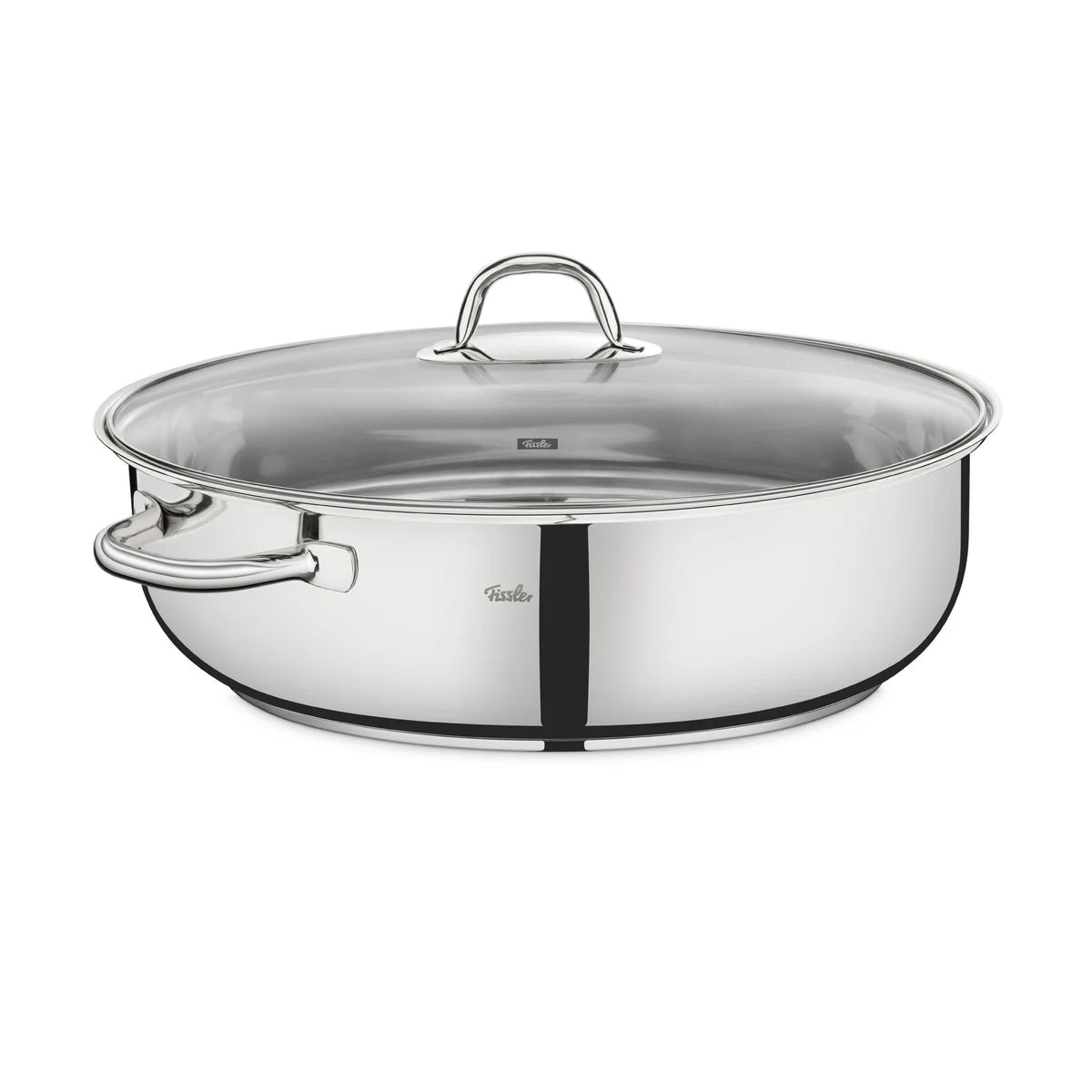 Fissler pentola ovale acciaio inox argento con beccuccio integrato