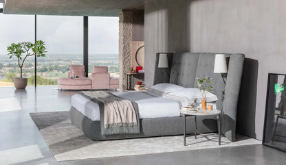 Flou Angle letto matrimoniale con paravento testata capitonné trapuntata - Stilmobili