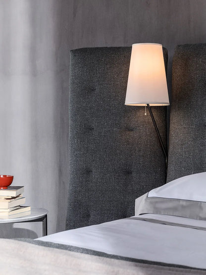 Flou Angle letto matrimoniale con paravento testata capitonné trapuntata - Stilmobili