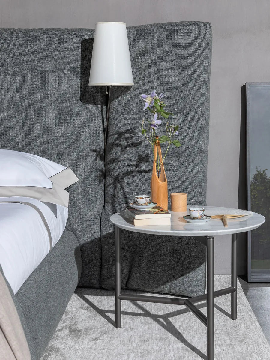 Flou Angle letto matrimoniale con paravento testata capitonné trapuntata - Stilmobili