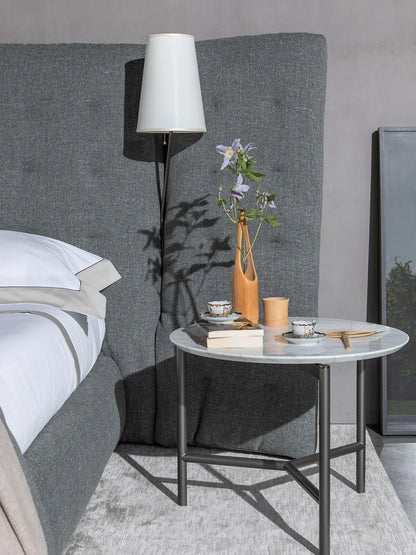 Flou Angle letto matrimoniale con paravento testata capitonné trapuntata - Stilmobili