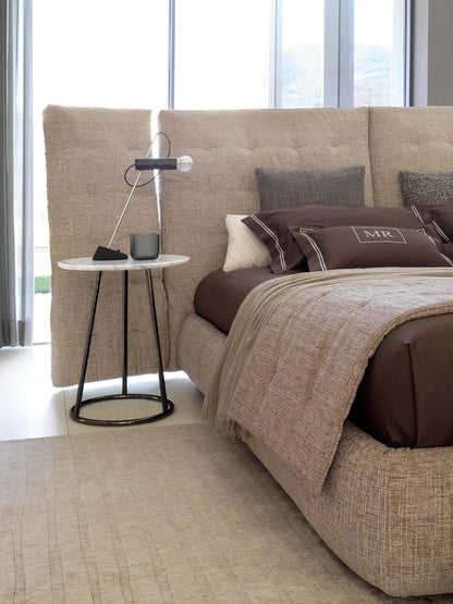 Flou Angle letto matrimoniale con paravento testata capitonné trapuntata - Stilmobili