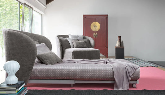 Flou Céline Poltrona trasformabile in letto, design Riccardo Giovanetti, rivestimento sfoderabili in tessuto
