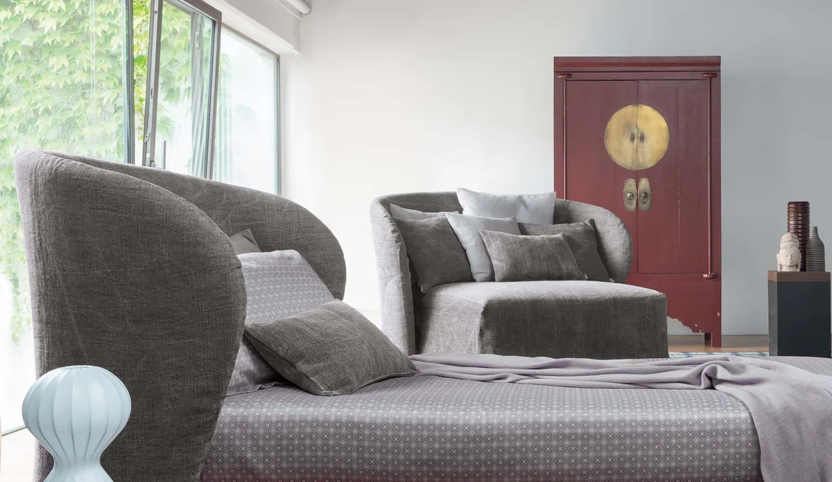 Flou Céline Poltrona trasformabile in letto, design Riccardo Giovanetti, rivestimento sfoderabili in tessuto