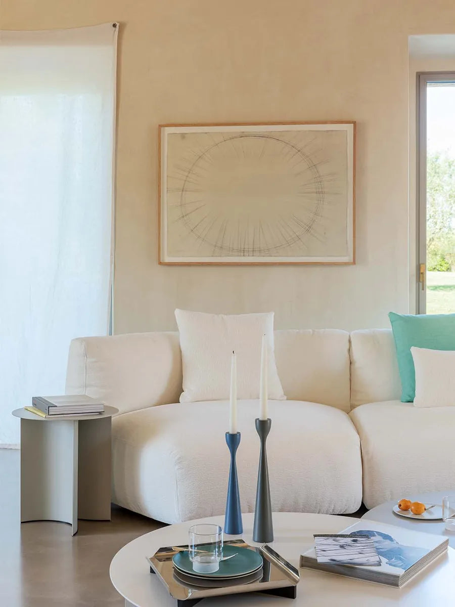 Flou Fiocco divano componibile modulare con sedute e chaise-longue - design Pinuccio Borgonovo