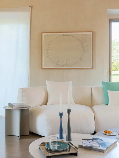 Flou Fiocco divano componibile modulare con sedute e chaise-longue - design Pinuccio Borgonovo