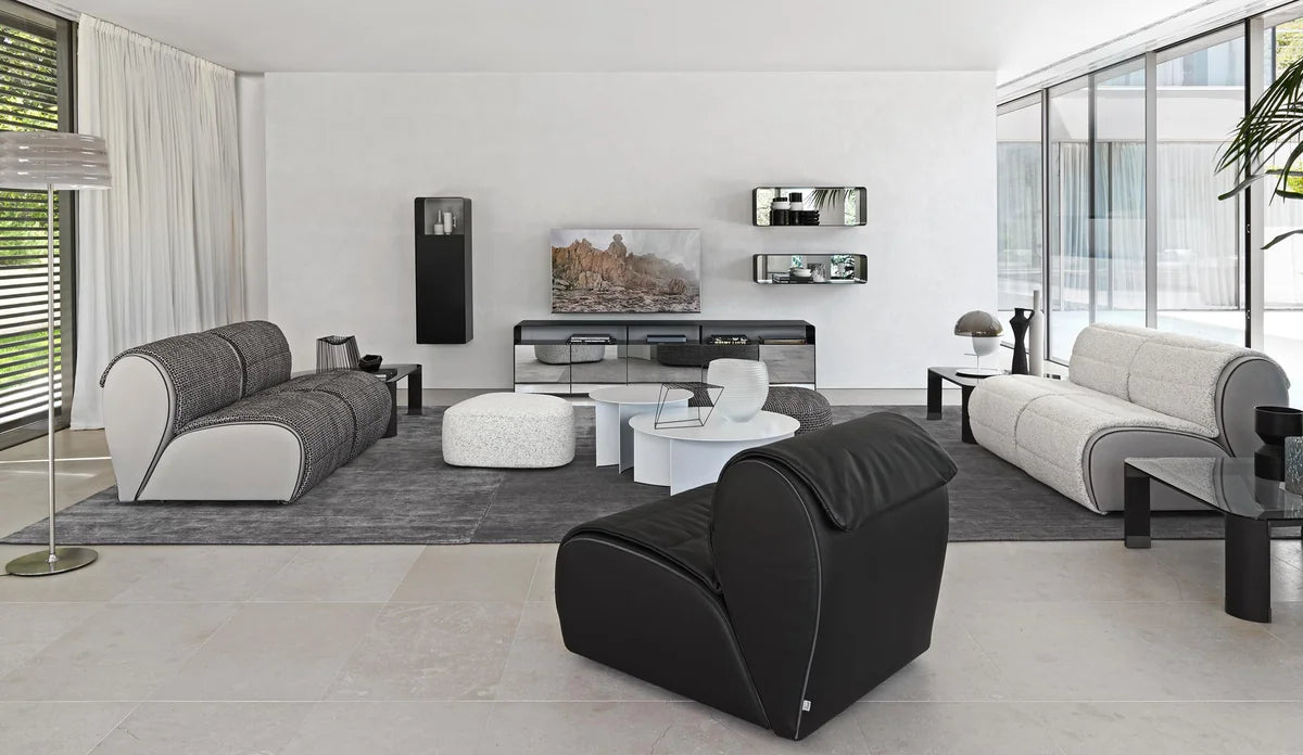Flou Flora letto componibile design italiano, sedute doppie e singole in sistema modulare