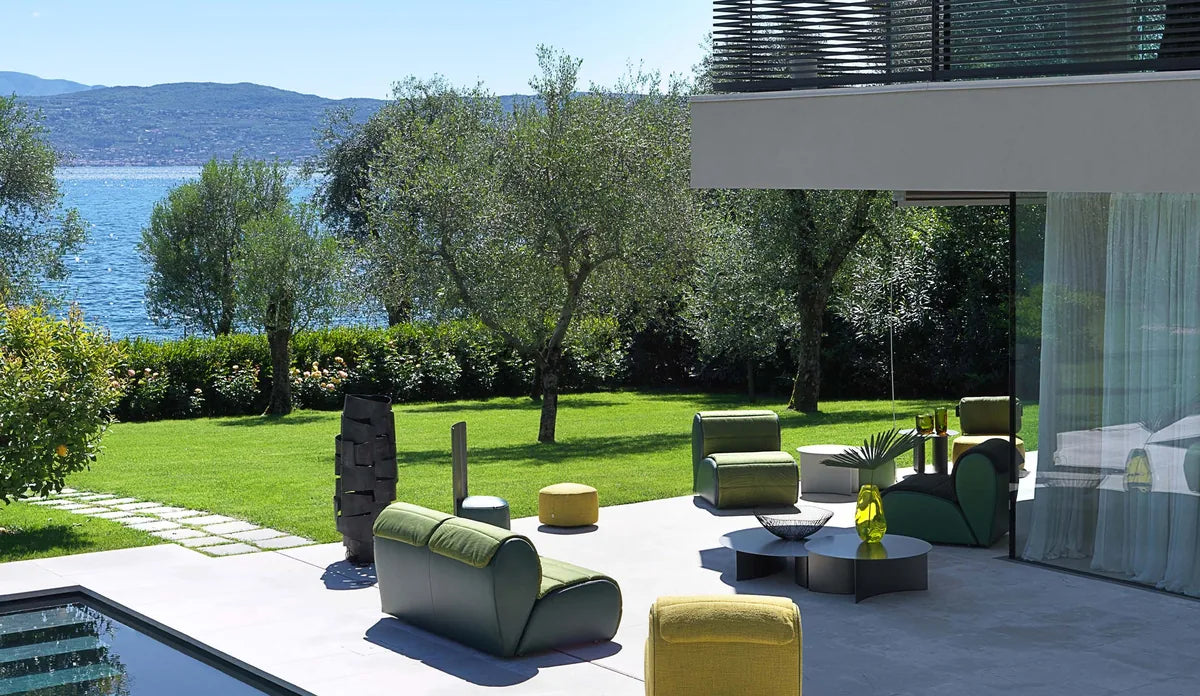 Flou Flora letto componibile design italiano, sedute doppie e singole in sistema modulare