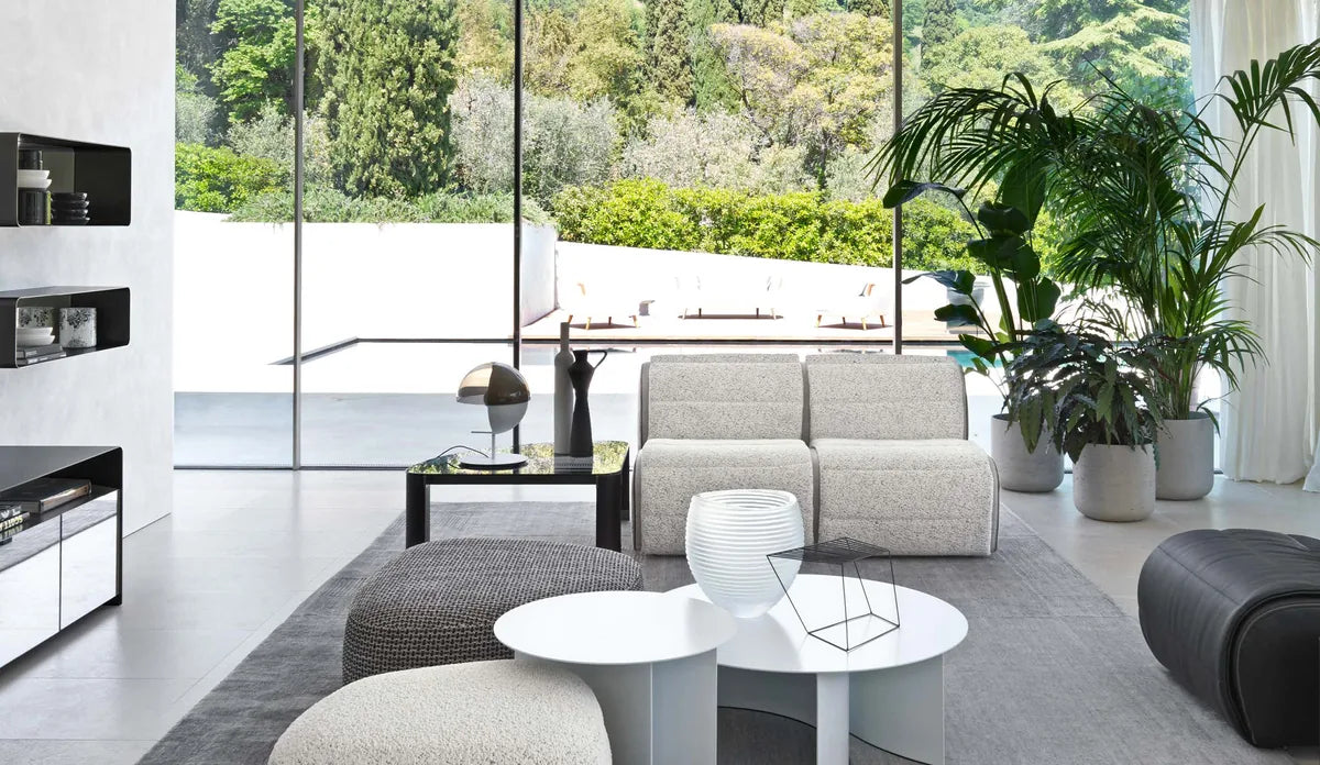Flou Flora letto componibile design italiano, sedute doppie e singole in sistema modulare