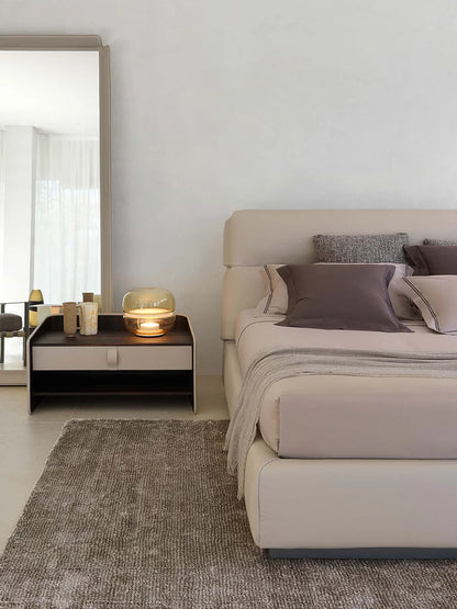 Flou Gentleman Testata Alta letto matrimoniale design Carlo Colombo rivestimento double-face