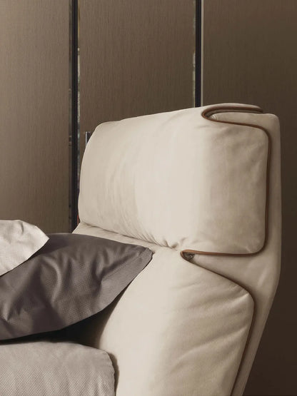 Flou Gentleman Testata Alta letto matrimoniale design Carlo Colombo rivestimento double-face