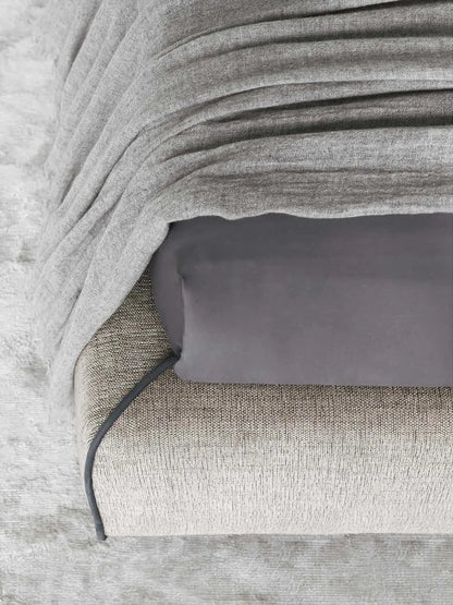 Flou Gentleman Testata Bassa letto matrimoniale design Carlo Colombo rivestimento doppia copertura