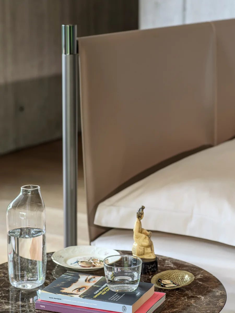 Flou Iko Matrimoniale - Letto design Rodolfo Dordoni con struttura in ferro e dettagli in materiali preziosi