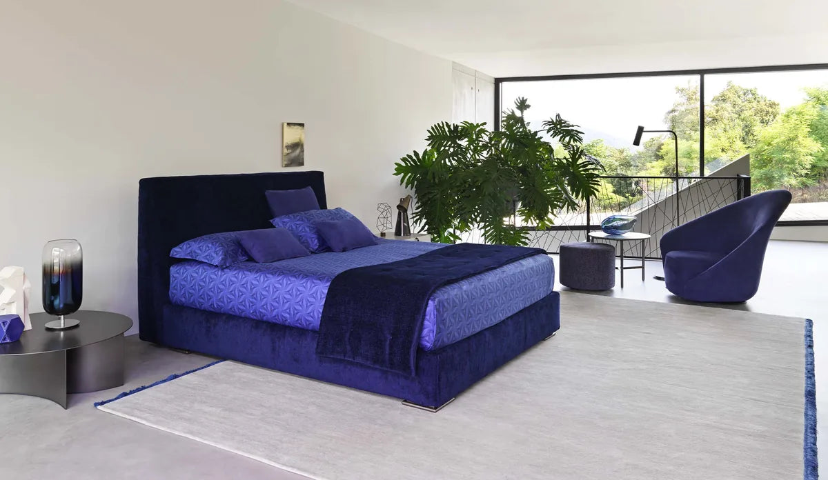 Flou Myplace letto matrimoniale con testata imbottita alta design Emanuela Garbin