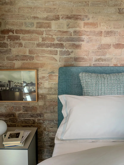 Flou Notturno Shabby Chic Matrimoniale letto design italiano rivestimento tessuto beige