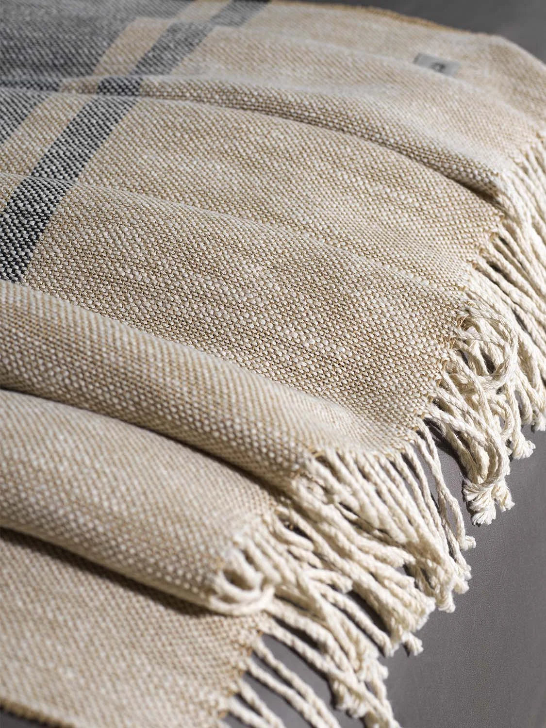 Flou Plaid Rigato Naturale