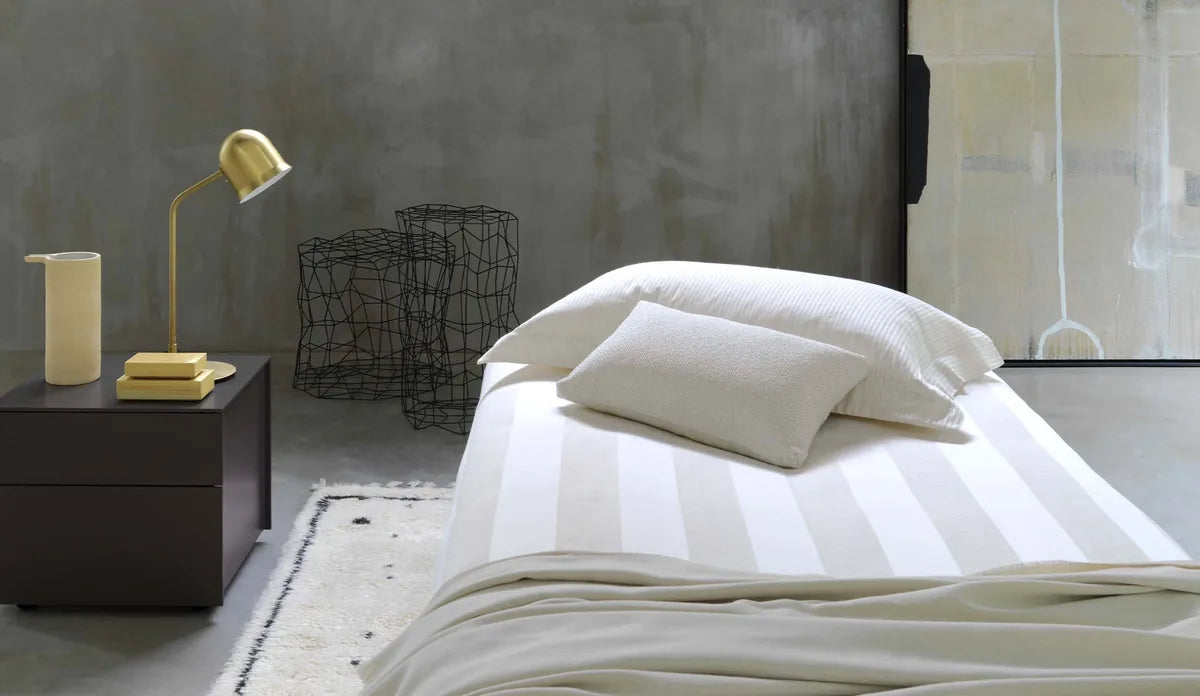 Flou Sommier Singolo letto design italiano con base contenitore e rivestimento sfoderabile