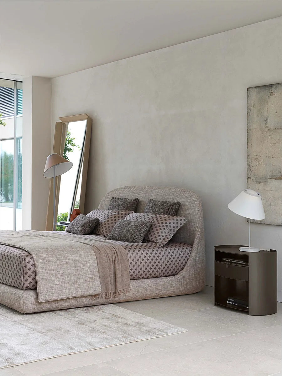 Flou Taormina Matrimoniale - Letto design con testata curva, Made in Italy